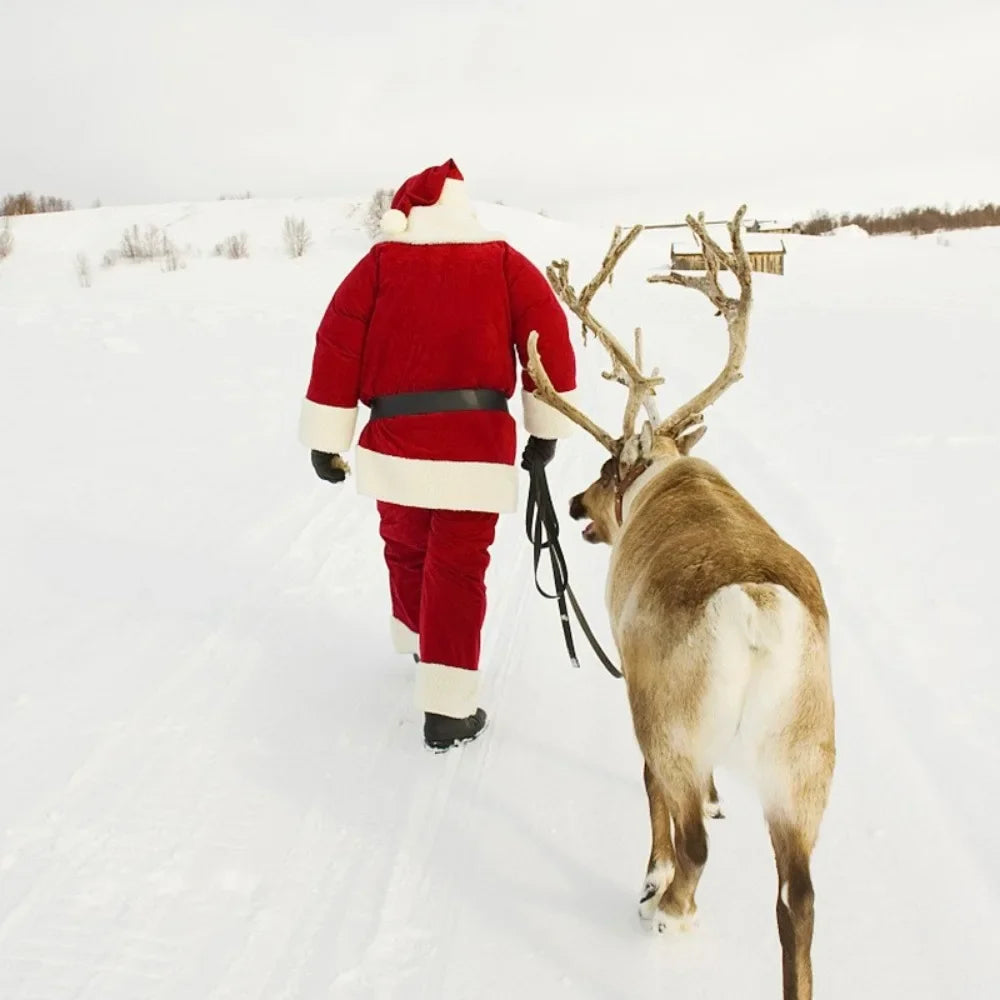 Costume de Père Noël pour homme adulte en velours doré, costume de Père Noël pour Halloween, cosplay anime
