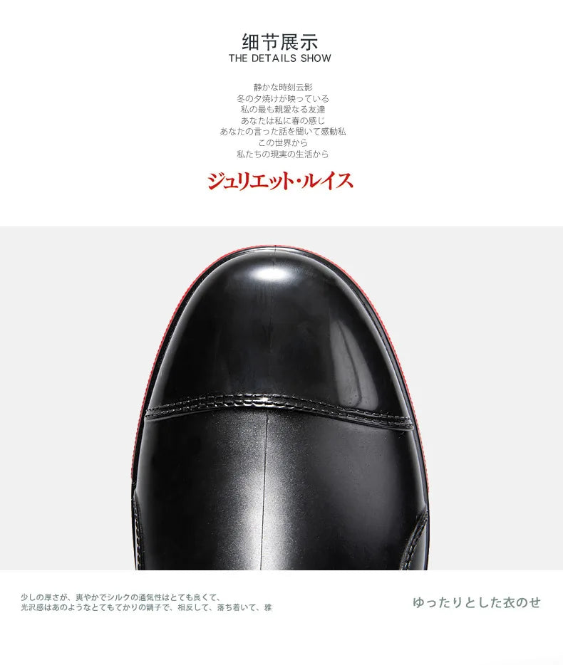 Bottes de pluie pour hommes, imperméables, antidérapantes, semelles en caoutchouc, chaussures de pluie d'extérieur pour la pêche et l'escalade