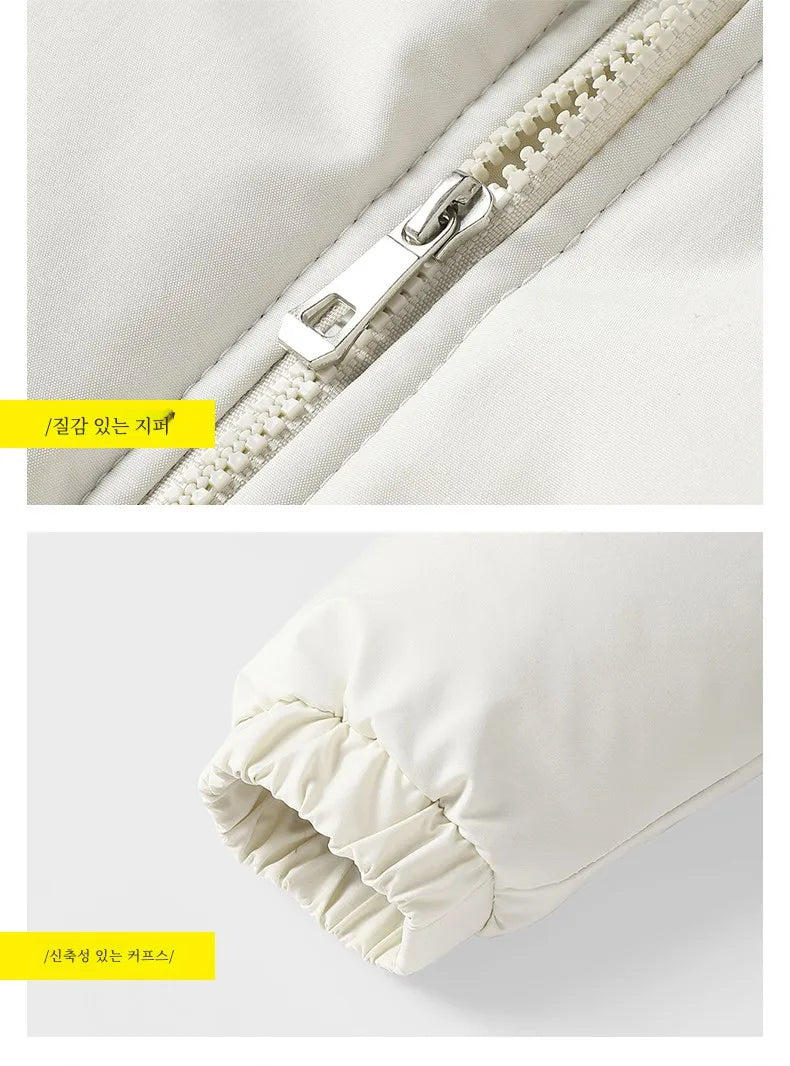 Down Jacket Cotton-padded Clothes Winter Thickened Cotton-padded Coat New Men And Women Couple Chopsticks Casual Youth Warm O...