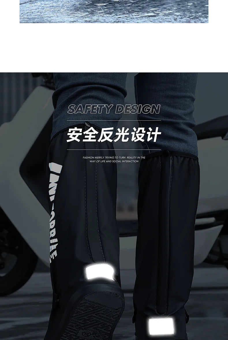 Adult Waterproof Shoe Covers Outdoor Travel Rainproof Shoe Covers Bandage Style Thickened Non-slip Rain Boots Covers