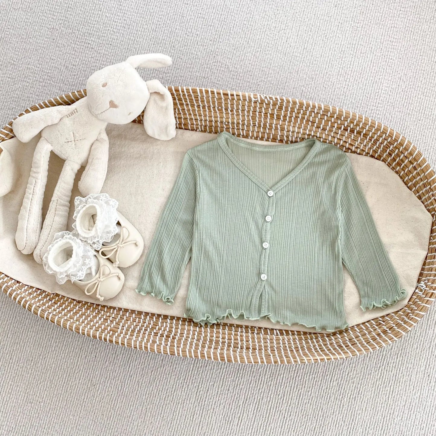 Summer Kids Girls Coat Sun Protection Solid Color Light Thin Children Girls Jacket Breathable Air-condition Ear Edge Cardigan