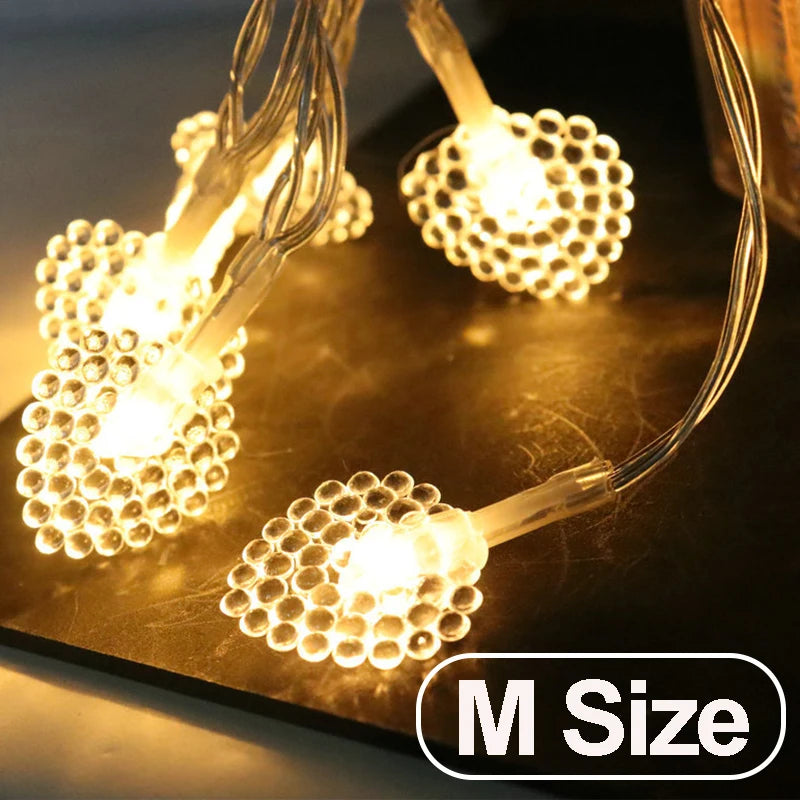 Guirnalda de luces navideñas de 1 a 10 metros con forma de copos de nieve, estrellas y lunas, ideal para fiestas navideñas, decoración del árbol, jardín y hogar.