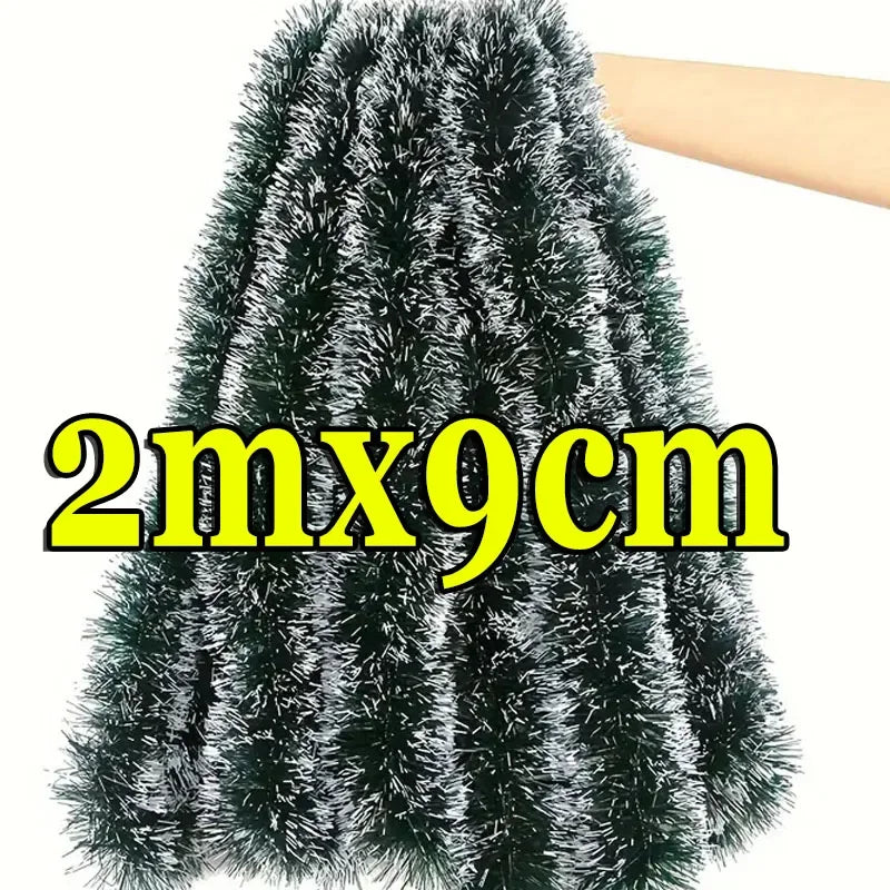 60/2m Christmas Green Cane Ribbons Garland Xmas Tree Ornaments Cane Ribbon Wreath Hanging Pendents DIY Home Party Decor Supplies