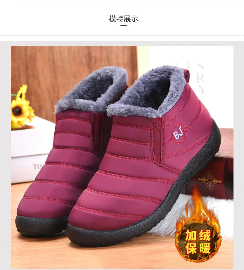 Botas de invierno de algodón para hombre, botas de nieve de plataforma suaves con forro de piel cálida, botines de invierno para hombre, zapatillas deportivas de invierno para hombre, zapatos casuales para hombre