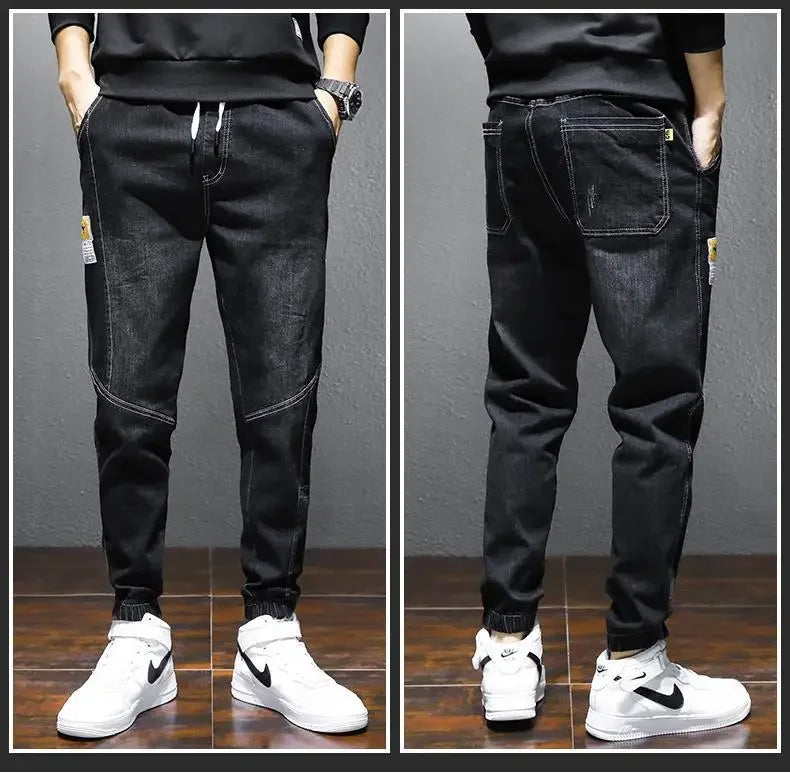 New Men's jeans Winter Fleece Jeans Thick Warm Denim Pants Men Streetwear Black Joggers Harem Jean Thermal Trousers pants men