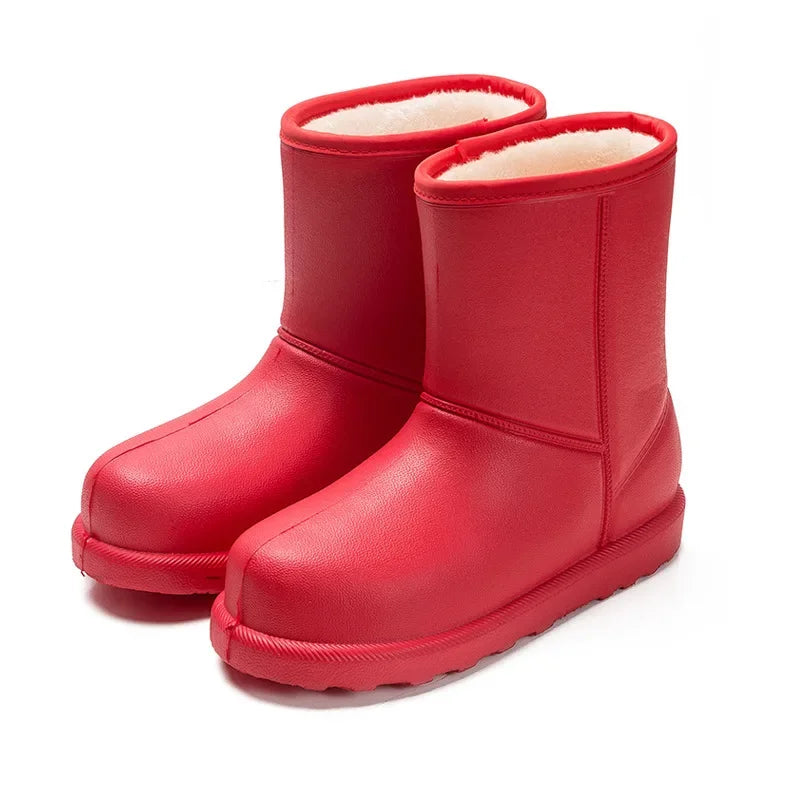 Botas de nieve nuevas para mujer, cálidas y de felpa, impermeables, de EVA, para invierno