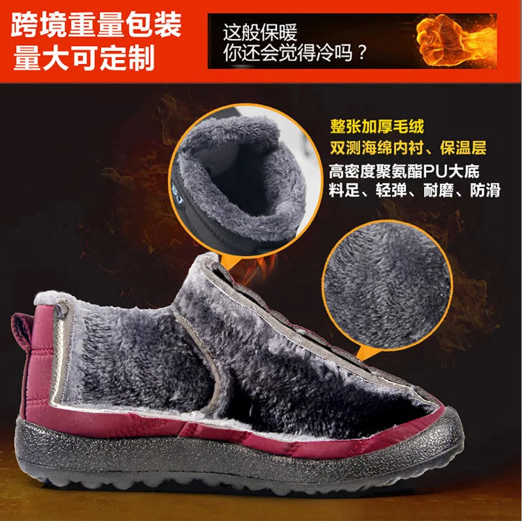 Boots Men Snow Outdoor Mens Shoes  Men's Winter Boots Hiking Ankle Boots Waterproof Men Shoes Work Shoes Footwear