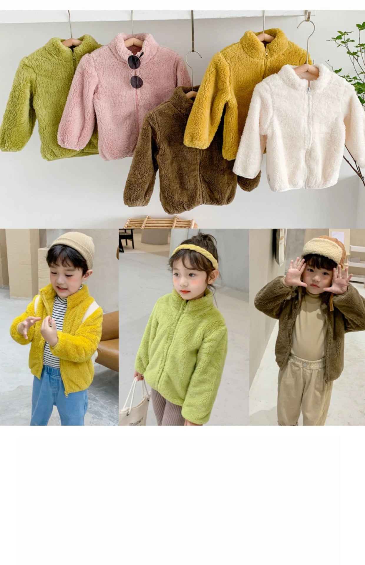 1pcs Boys Girls Autumn Coat Children Winter Thermal Fleece Jacket Kids Coats Double Sided Velvet Outerwear Baby Warm Clothes