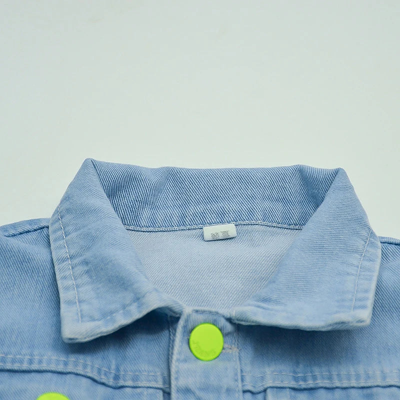 Cool Denim Vest Coat Kids Boys Girl Fashion Ripped Denim Vest Sleeveless Jean Jacket Waistcoat with Pockets Casual School Wear