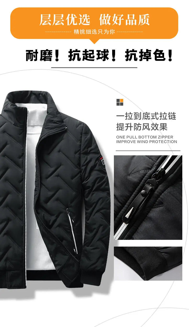 New 2025 Autumn Winter Jacket Men Cotton Padded Jacket Korean Streetwear Casual Jacket Men Fashion Clothing Male Warm Coats 5XL