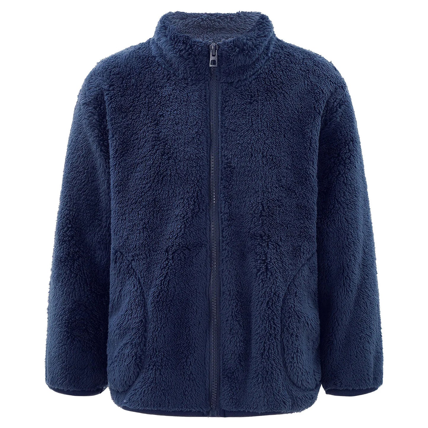 2022 Autumn Winter Girls Boys Casual Soft Warm Long Sleeve Coat Baby Kids Children Fleece Jacket Plush Zipper Closure Outerwear