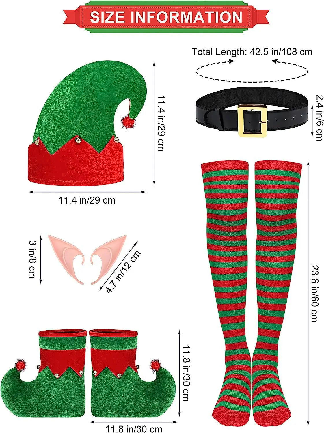 Christmas Santa Claus Costume Women Green Elf Cosplay Dress Adult Kids Belt Hat Elf Ear Suit New Year Xmas Party Outfits