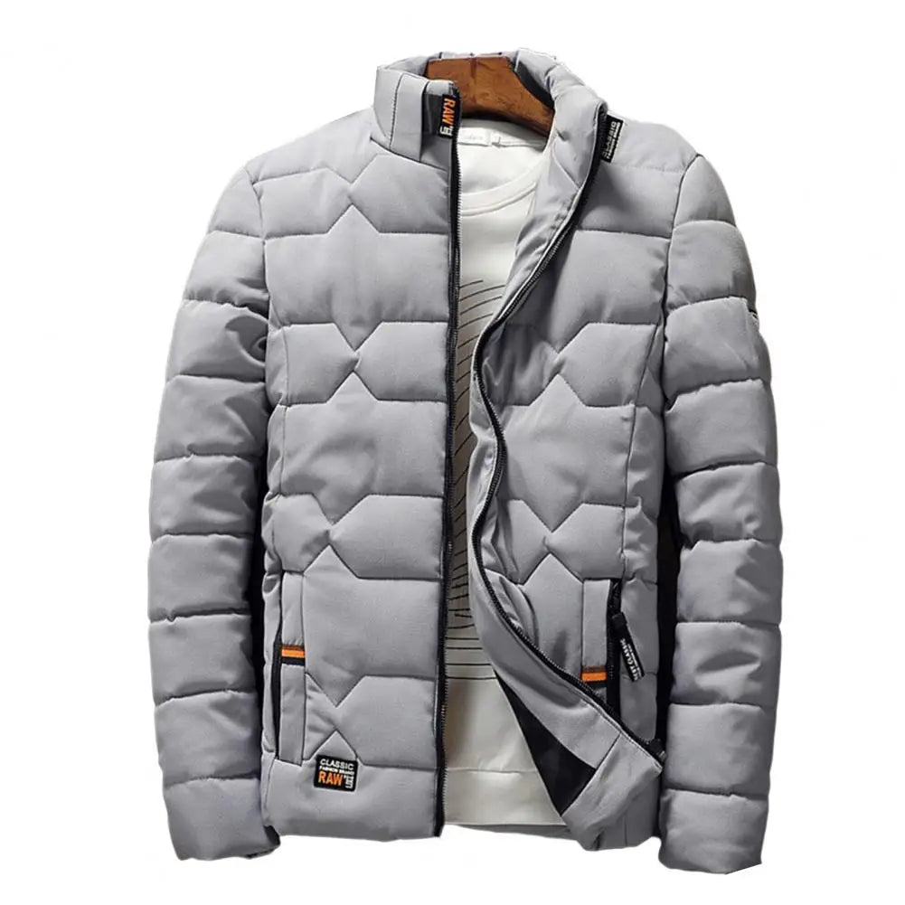 Autumn Winter Jacket Men Thicken Warm Cotton-padded Mens Jackets Slim Fit Stand Collar Youth Winter Jackets and Coats For Men