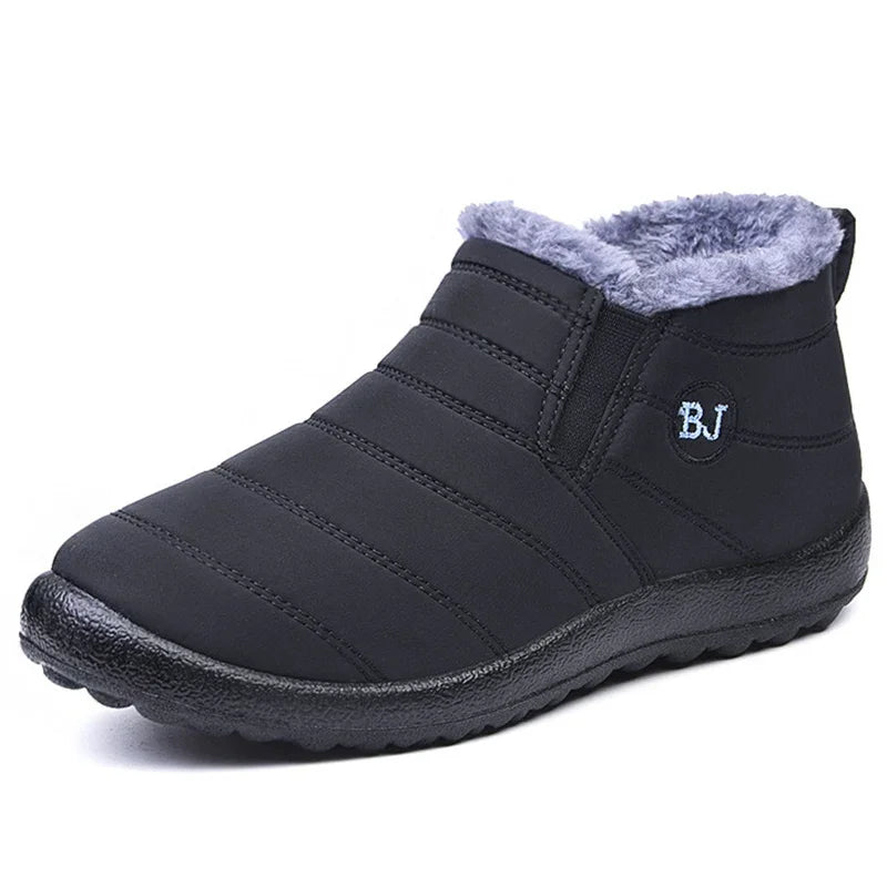Waterproof Winter Boots for Women New Plush Snow Boots Women Ankle Boots Warm Black Couple Cotton Couples Platform Shoes