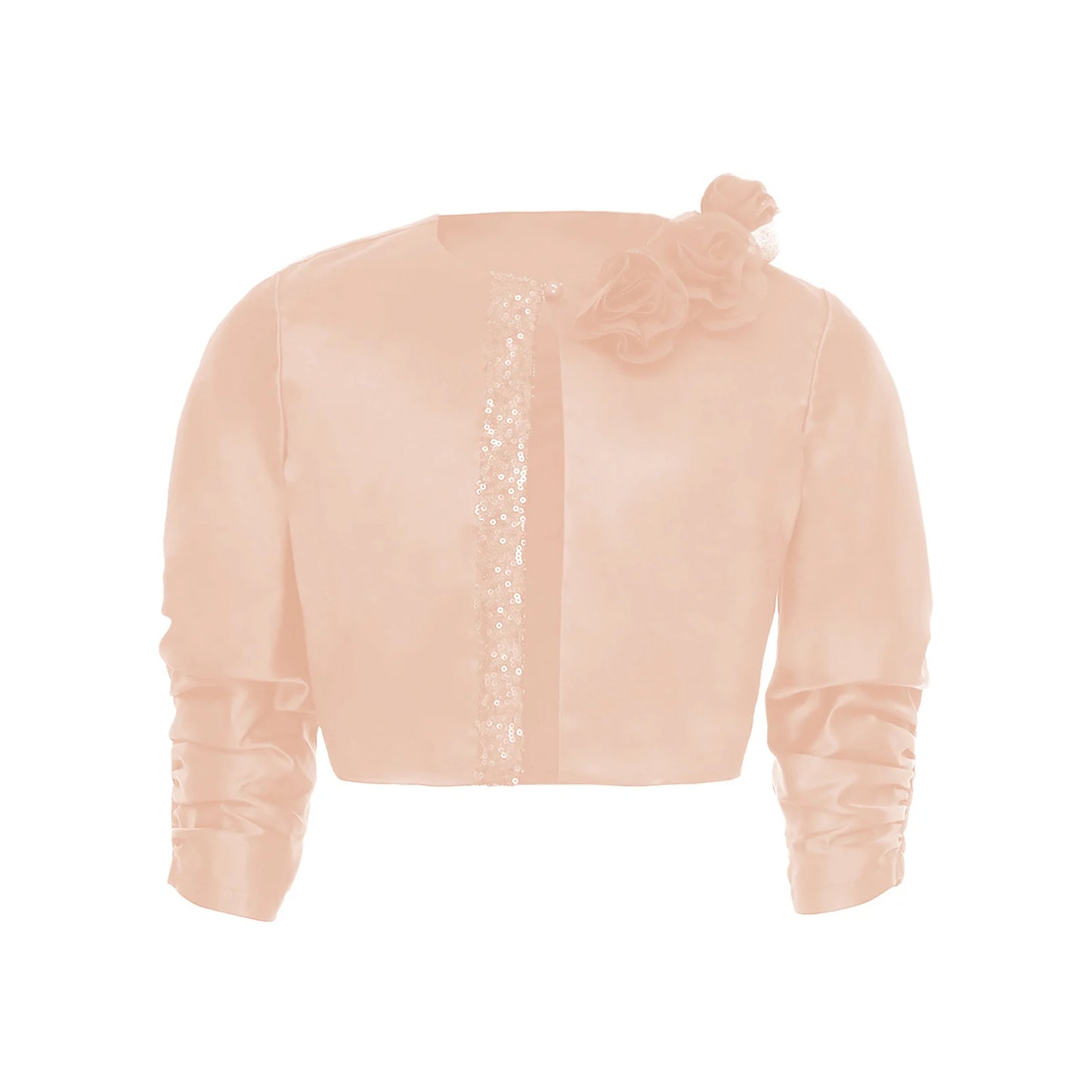 Girls Party Bolero Coats Short Jackets Prom Banquet Communion Jacket Birthday Gift Wedding Wrap Outerwear Flower Girl Clothes
