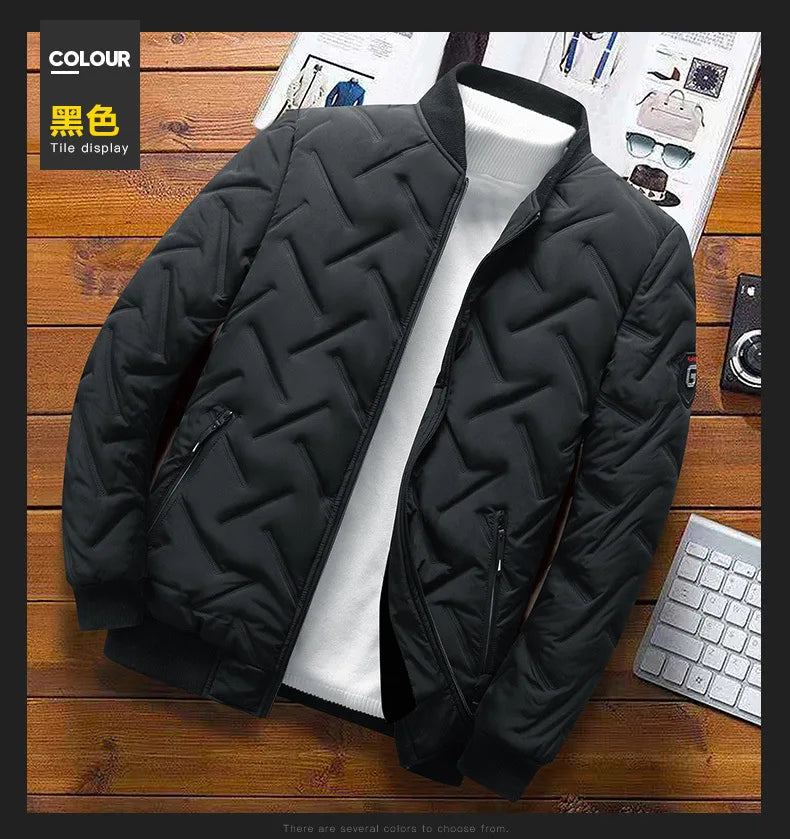 New 2025 Autumn Winter Jacket Men Cotton Padded Jacket Korean Streetwear Casual Jacket Men Fashion Clothing Male Warm Coats 5XL