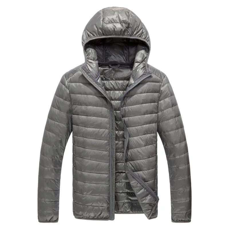 2024 Fall And Winter New Collar Lightweith Warm Down Jacket Royal Blue Black Gray Green Male Down-Filled Coat  Large Size Does N