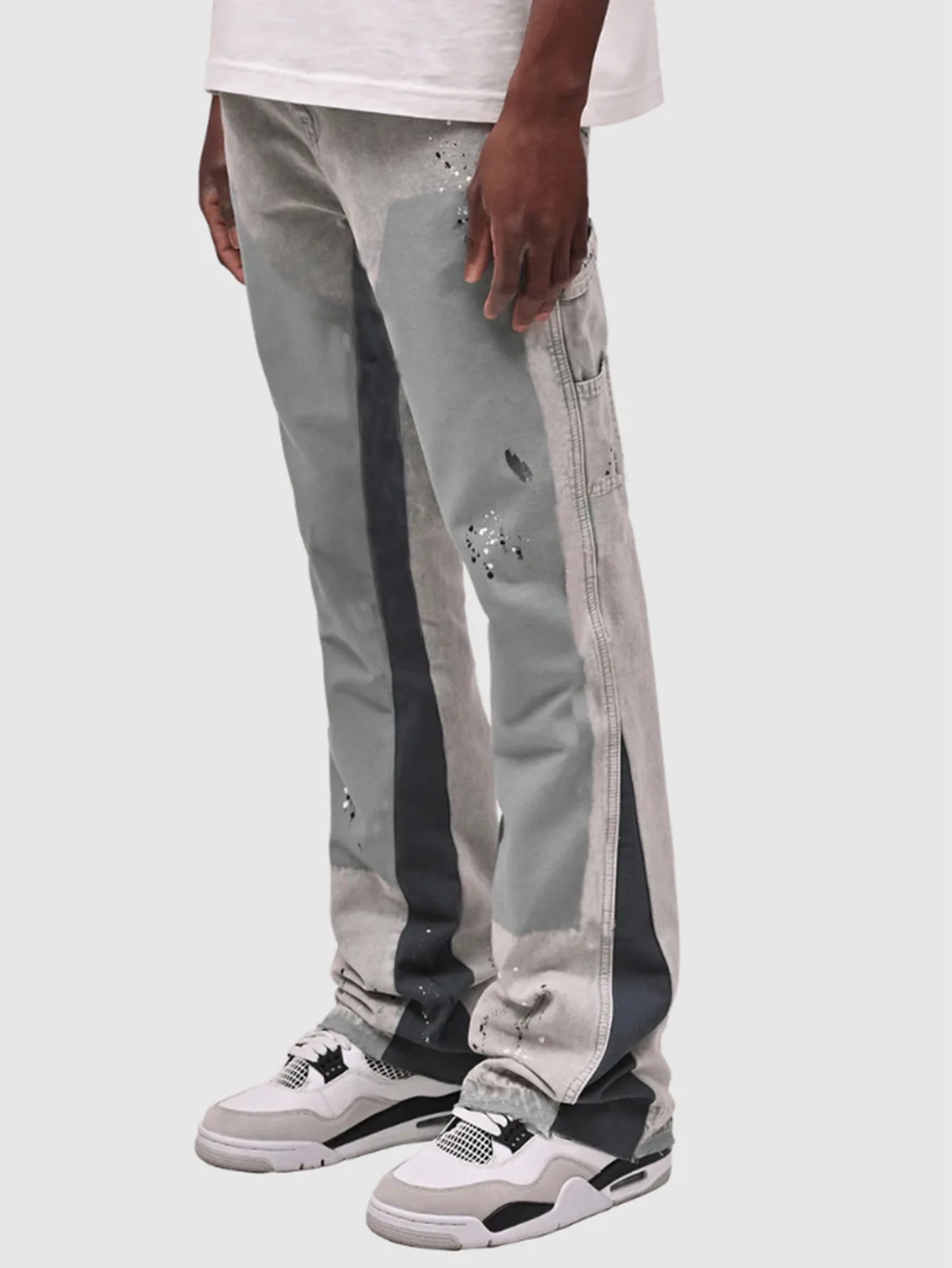 Pantalones vaqueros lavados para hombre, estilo vintage, hasta los tobillos, cintura media, bolsillos, botones, cremallera, desgastados, ropa de calle, pantalones rectos