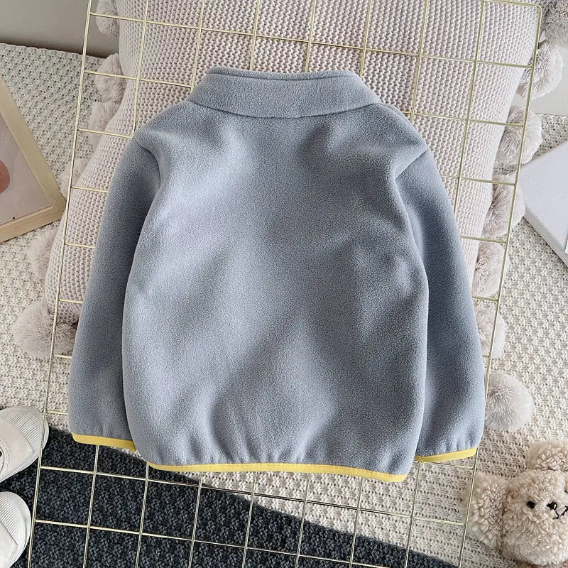 New Children Boys Girls Polar fleece cardigan jacket Winter Kids Warm Hooded Baby Coats Causal Toddler Outerwear