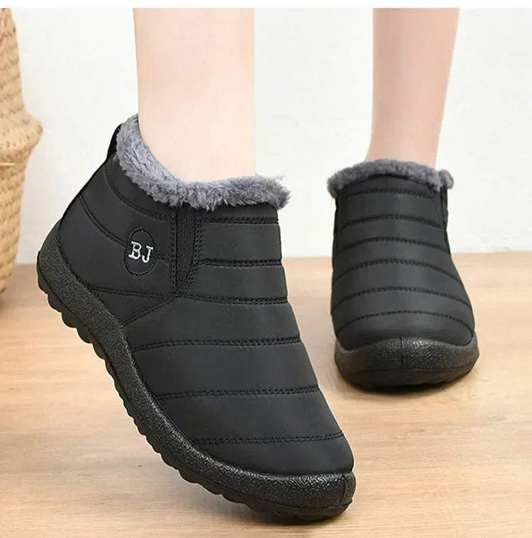Waterproof Winter Boots for Women New Plush Snow Boots Women Ankle Boots Warm Black Couple Cotton Couples Platform Shoes