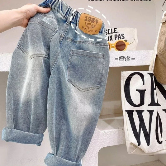 Boys Girl Hole Jeans Pants Excellent Quality Cotton New Casual Children Trousers Baby Toddler Comfortable Kids Clothes Children