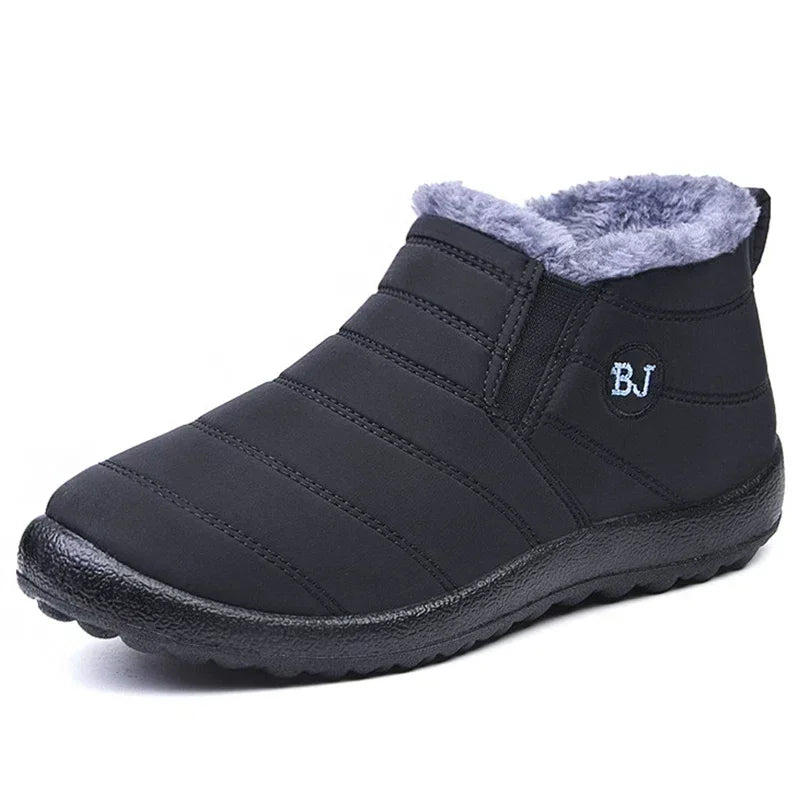 Waterproof Winter Boots for Women New Plush Snow Boots Women Ankle Boots Warm Black Couple Cotton Couples Platform Shoes