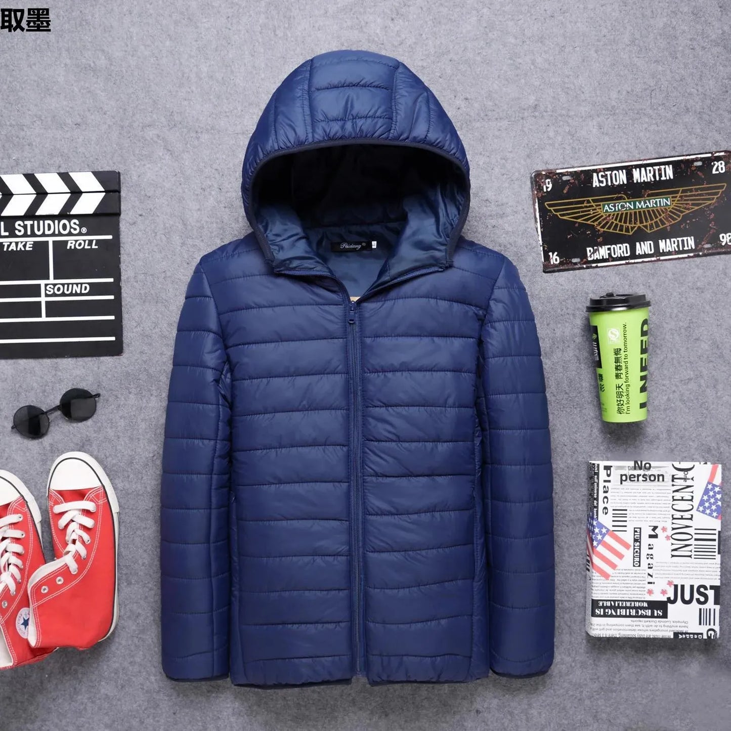 Autumn/Winter Men's Cotton Coat Plus Size Cropped Lightweight Cotton-Padded Workwear Thickened Mid-Youth Padded Jacket Winter Ja