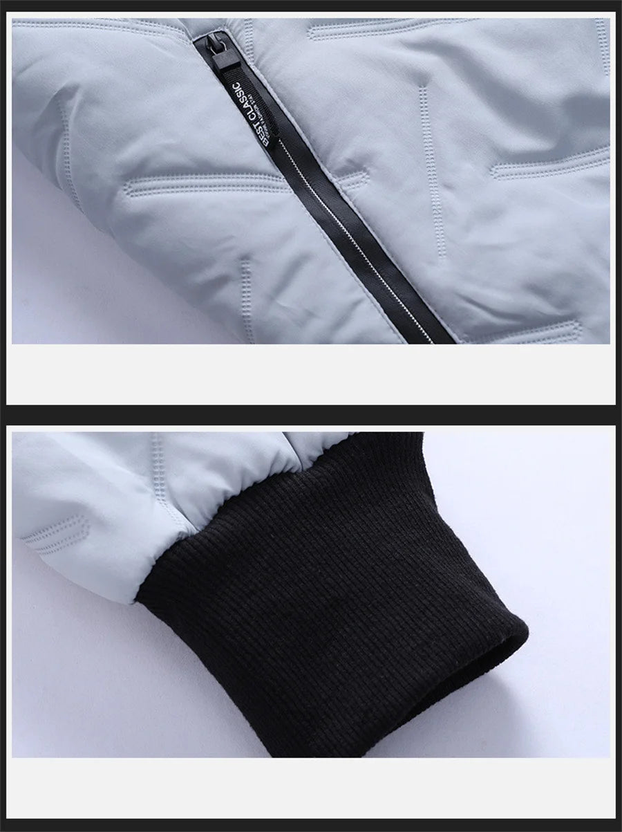 2025 Men's Warm Padded Jacket Autumn Winter Slim Fit Male Coat Casual Baseball Clothes Parka for Men Clothing Windbreaker 5XL
