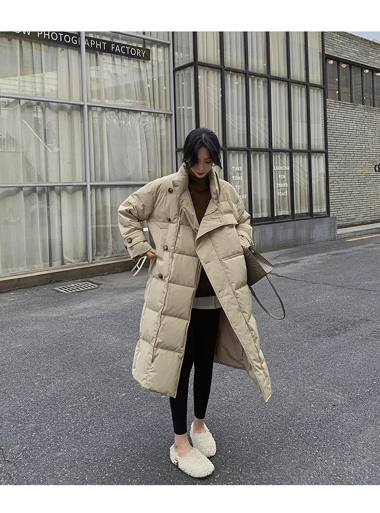 Thick Cotton-padded Jacket Winter Loose Stand Collar Women Coat Cotton Padded Jackets Warm Parka Women Casual Big Pocket Outwear