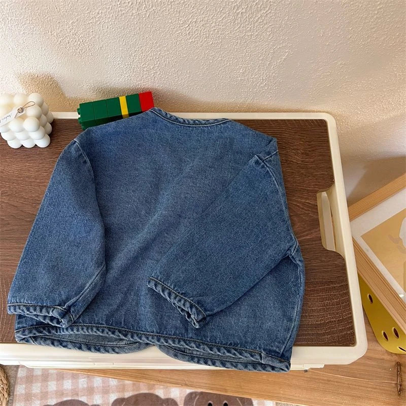 Kids Coats Cowboy New Spring Autumn Fashino Korean Casual Baggy Long Sleeve