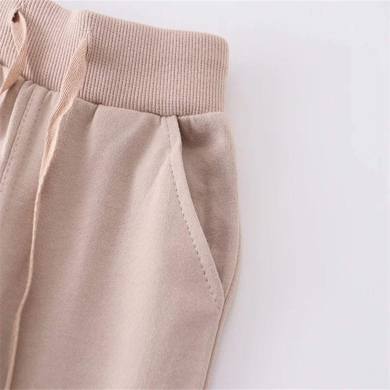 Jumping Meters 2-7T Yellow Children's Trousers Pants Plain Hot Selling Boys Girls Sweatpants Kids Sweatpants