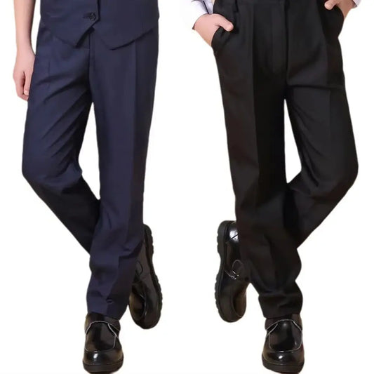 Pantalones para niños y niñas, pantalones escolares negros, ropa deportiva, uniformes para bebés y niños, pantalones largos de estilo preppy.