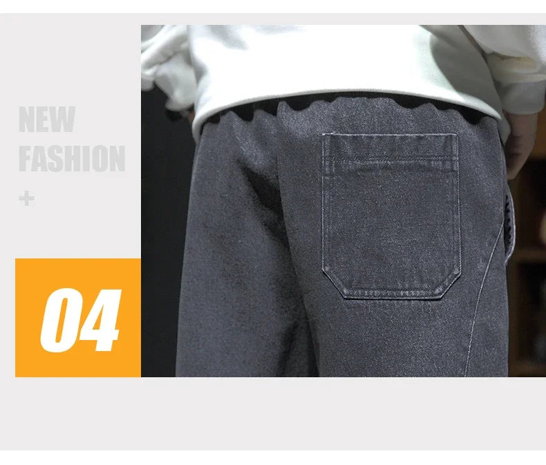 Nuevo estilo primavera verano negro azul cargo jeans hombres streetwear pantalones vaqueros jogger masculino holgado harem jeans talla grande M-8XL