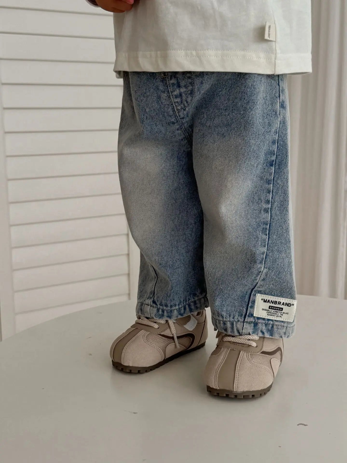 2025 New Style Autumn Toddler Boy Outfits Wide Leg Jeans Cartoon Print Hoodie Girls Clothing for 0-5 Y Baby Girls Boys Clothes