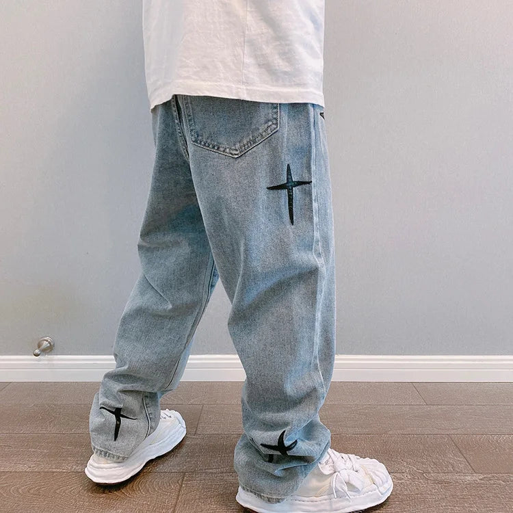 Pantalones cargo de pierna ancha para hombre, ropa de calle, pantalones vaqueros holgados para hombre, pantalones rectos de moda para hombre, ropa de calle para hombre, pantalones cargo, ropa Y2K