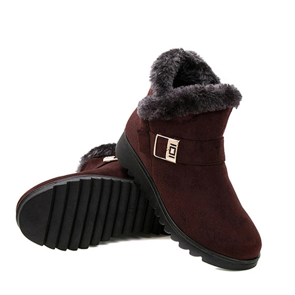 Woman Shoes Woman Winter Snow Boots Warm Ankle Boots Platform Rubber Female Boots Winter Snow Footwear Lady Low Heel Shoes