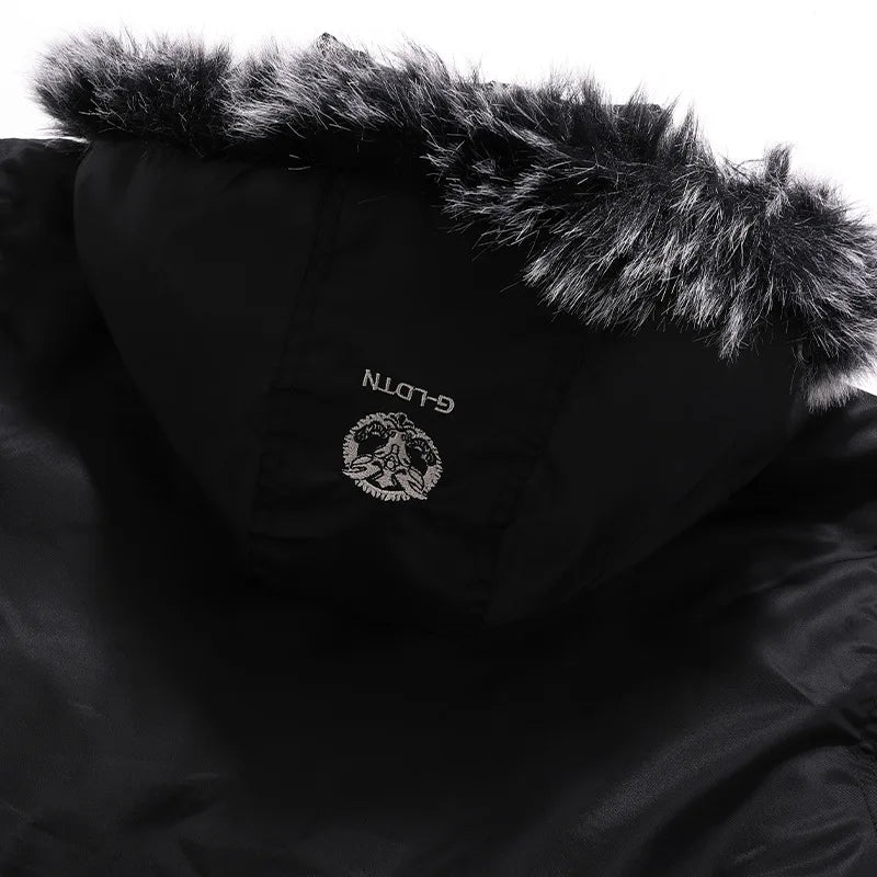 Winter new casual men's cotton-padded padded jacket warm hooded coat windproof men's large size M-5XL cotton-padded jacket