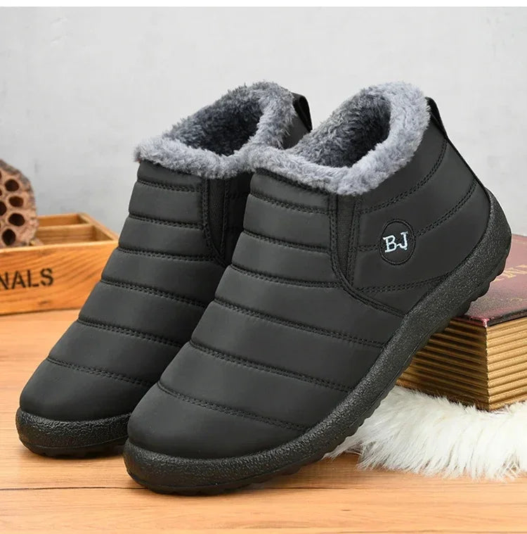Waterproof Winter Boots for Women New Plush Snow Boots Women Ankle Boots Warm Black Couple Cotton Couples Platform Shoes