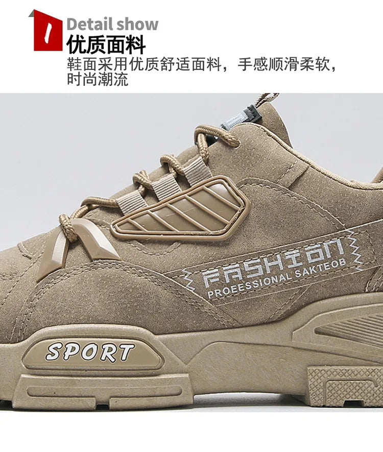 Baskets homme imperméables, bottes de travail, chaussures de travail à semelle épaisse en peluche, résistantes au froid, à lacets, antidérapantes, en coton, nouveauté 2025