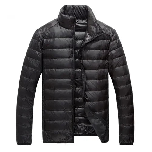 2024 Fall And Winter New Collar Lightweith Warm Down Jacket Royal Blue Black Gray Green Male Down-Filled Coat  Large Size Does N