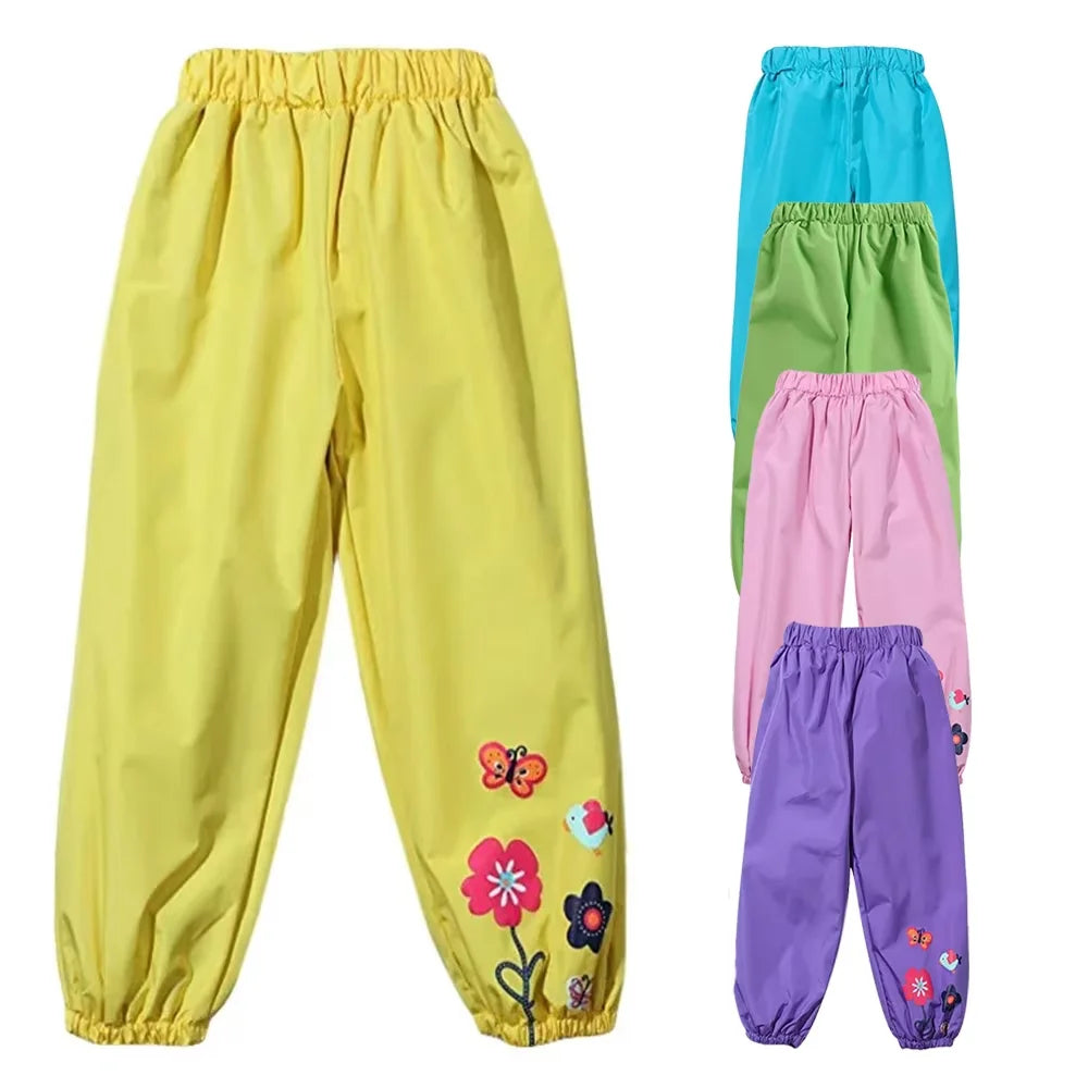 Kid Raincoat Rain Pants Casual Fashion Waterproof Girls Boys Pant Children’s Kids Rain Trousers for 1 2 3 4 Years
