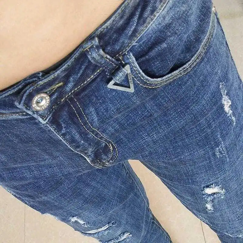 Spring Summer Work Wear Men Luxury Casual Fashion Korean Style Clothes Hip-hop Jeans Slim Japanese Streetwear Beggar Feet Pants
