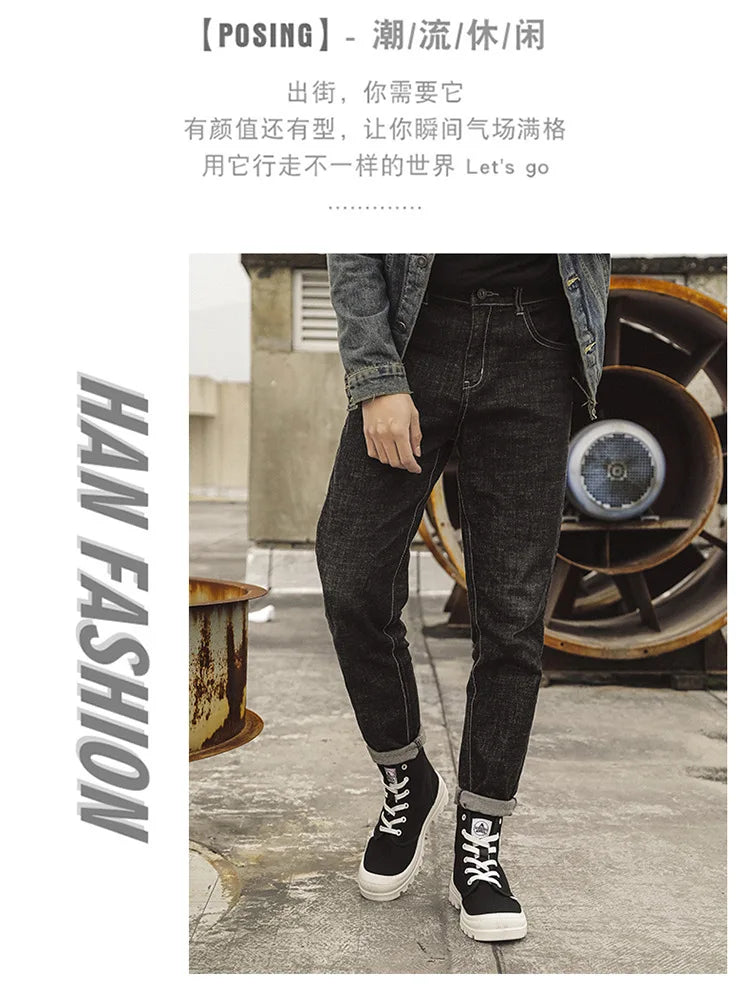 Nouvelles bottes montantes tendance pour hommes, confortables et décontractées, idéales pour l'extérieur, la jungle et l'alpinisme. Bottes à plateforme larges.