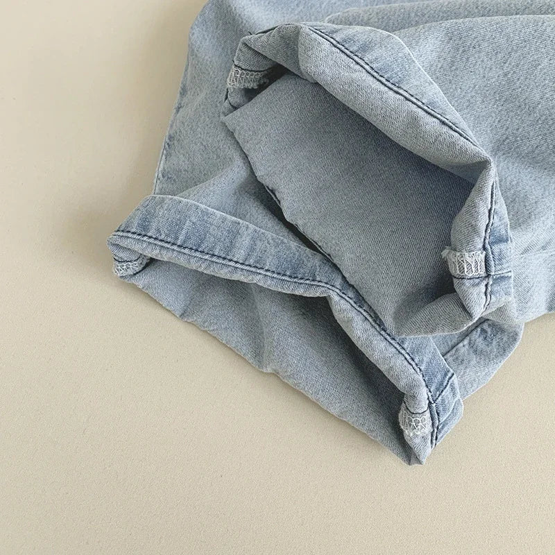 Pantalones vaqueros finos para niños de 1 a 5 años, primavera y verano, holgados e informales, a la moda, para niñas.