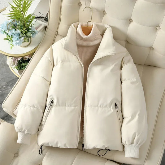 Parkas Women Coat Jacket Autumn Winter Keep Warm Puffer Jacket Stand Collar Harajuku Outwear Loose Padded Vest Korean Fall 2024