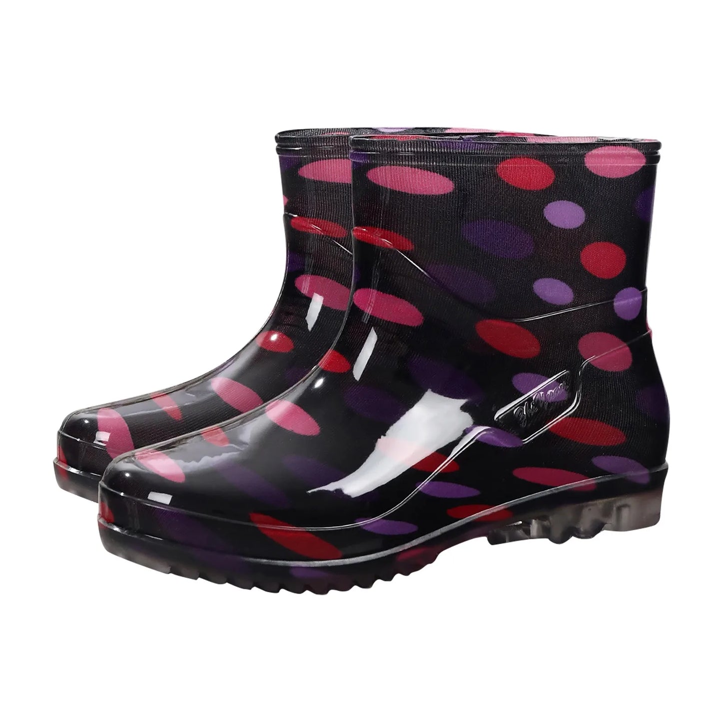Fashionable Print Rain Boots Adult Women's Waterproof Boots Anti-slip Wear-resistant Shoes Mid-high Boot  Rain Shoes