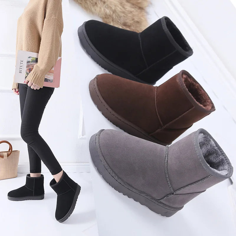 Women Snow Boots Australia Classic  Women Ankle Boots Customized Winter Faux Fur Women Shoes