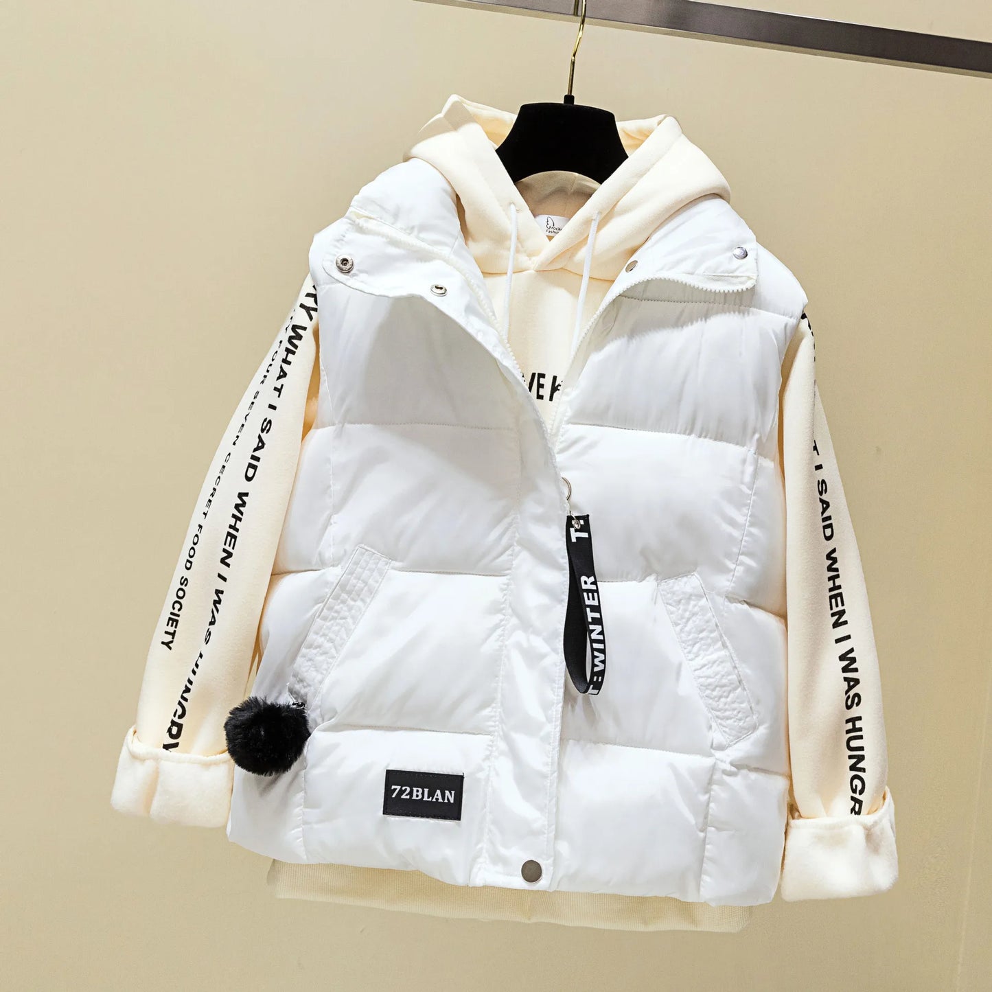 Woman Cotton Vest Winter Korean Style Buttons Zipper Solid Color High Neck Fashion woman's Vest Dropshipping Sale LDY002