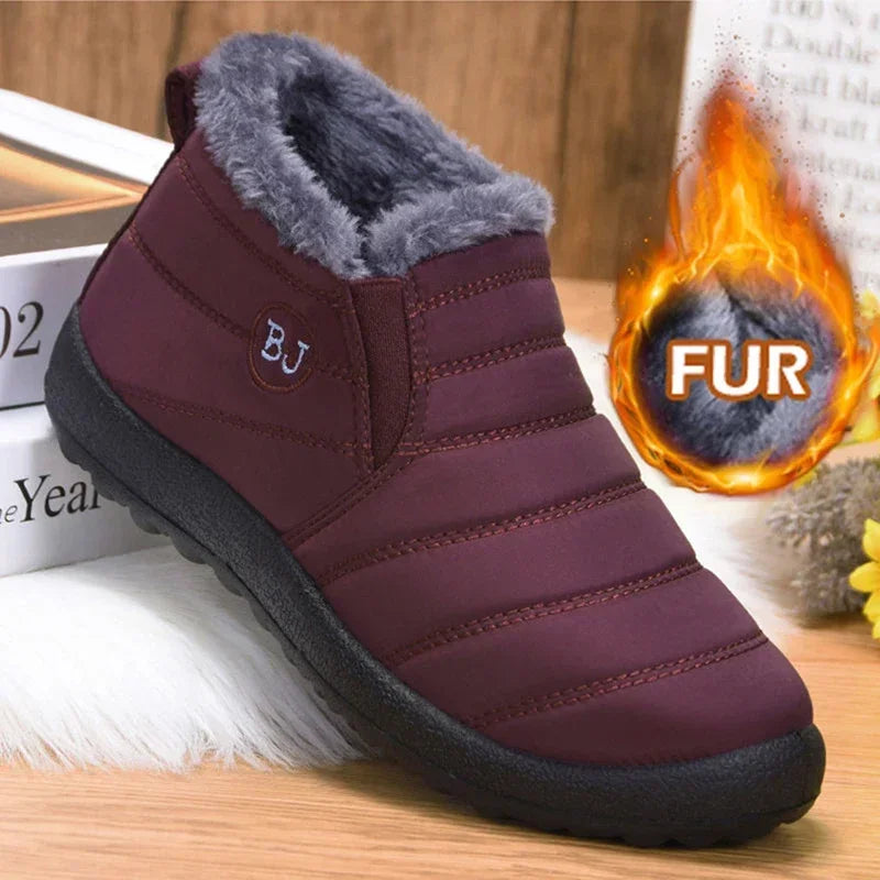 Waterproof Winter Boots for Women New Plush Snow Boots Women Ankle Boots Warm Black Couple Cotton Couples Platform Shoes