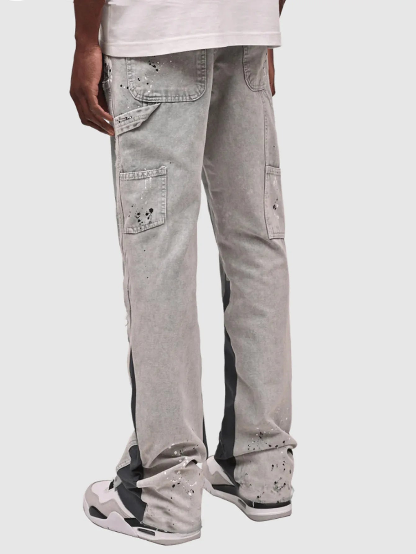 Pantalones vaqueros lavados para hombre, estilo vintage, hasta los tobillos, cintura media, bolsillos, botones, cremallera, desgastados, ropa de calle, pantalones rectos